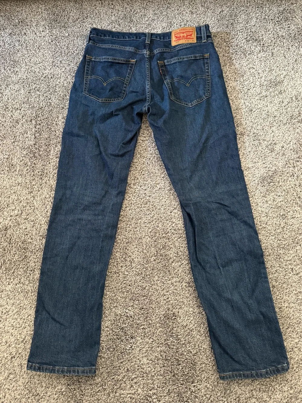 Men's Levi Strauss and Co. 514 Straight Blue Jeans Size W 32 L 32
